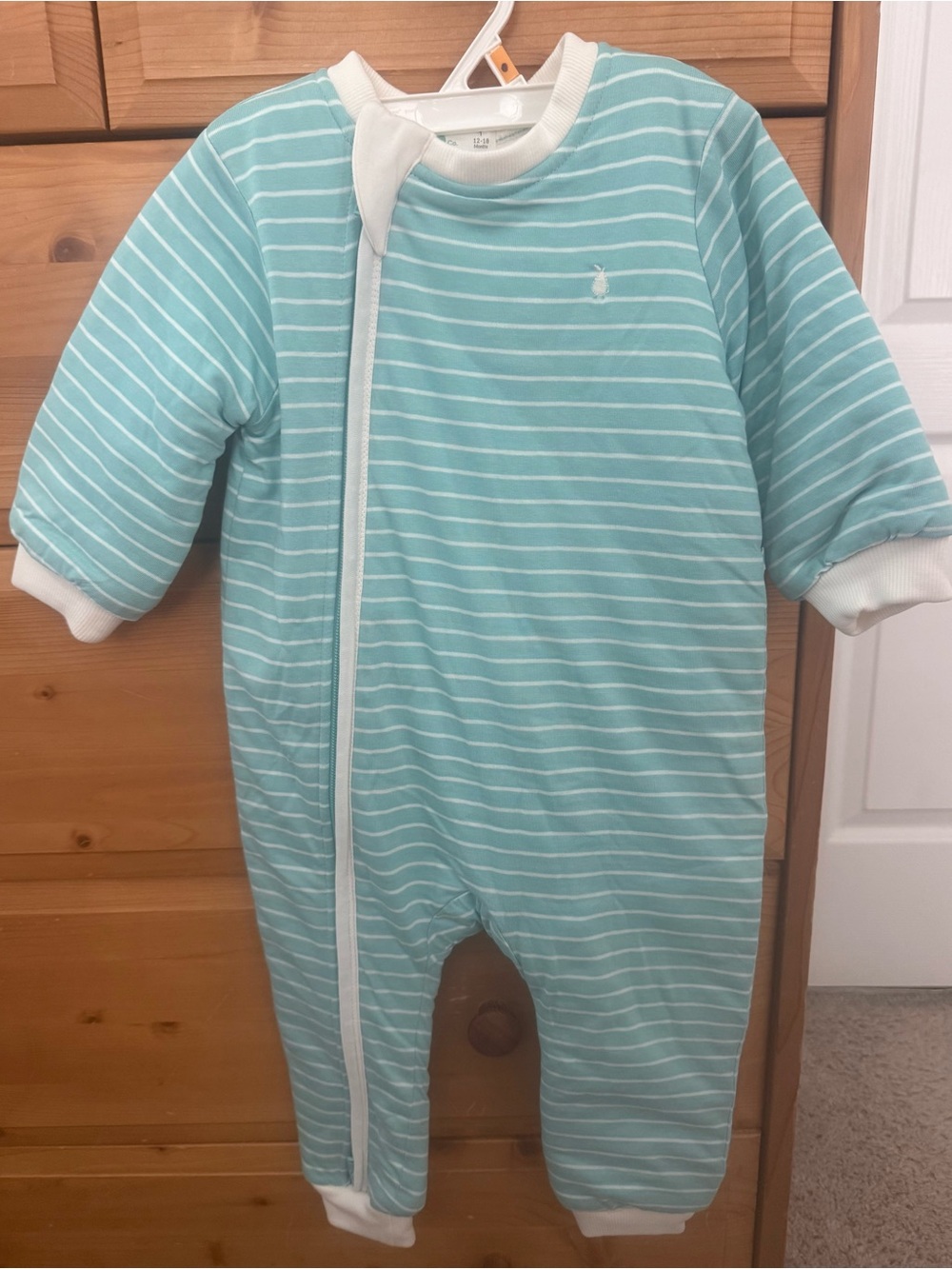 Little Green & Co. Organic Cotton Quilted Zipper One Piece